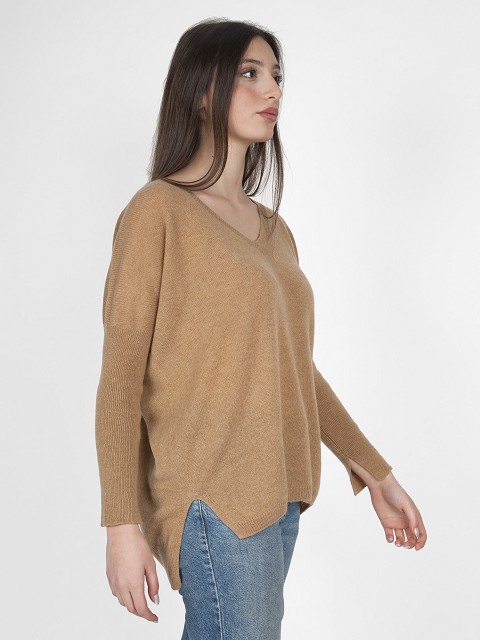 V Neck Oversized Cashmere Sweater